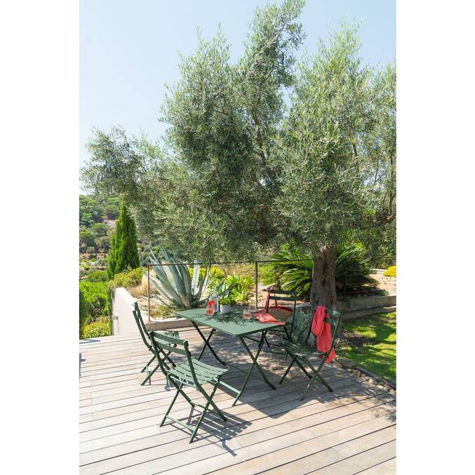Table de jardin pliante rectangulaire GREENSBORO Vert olive