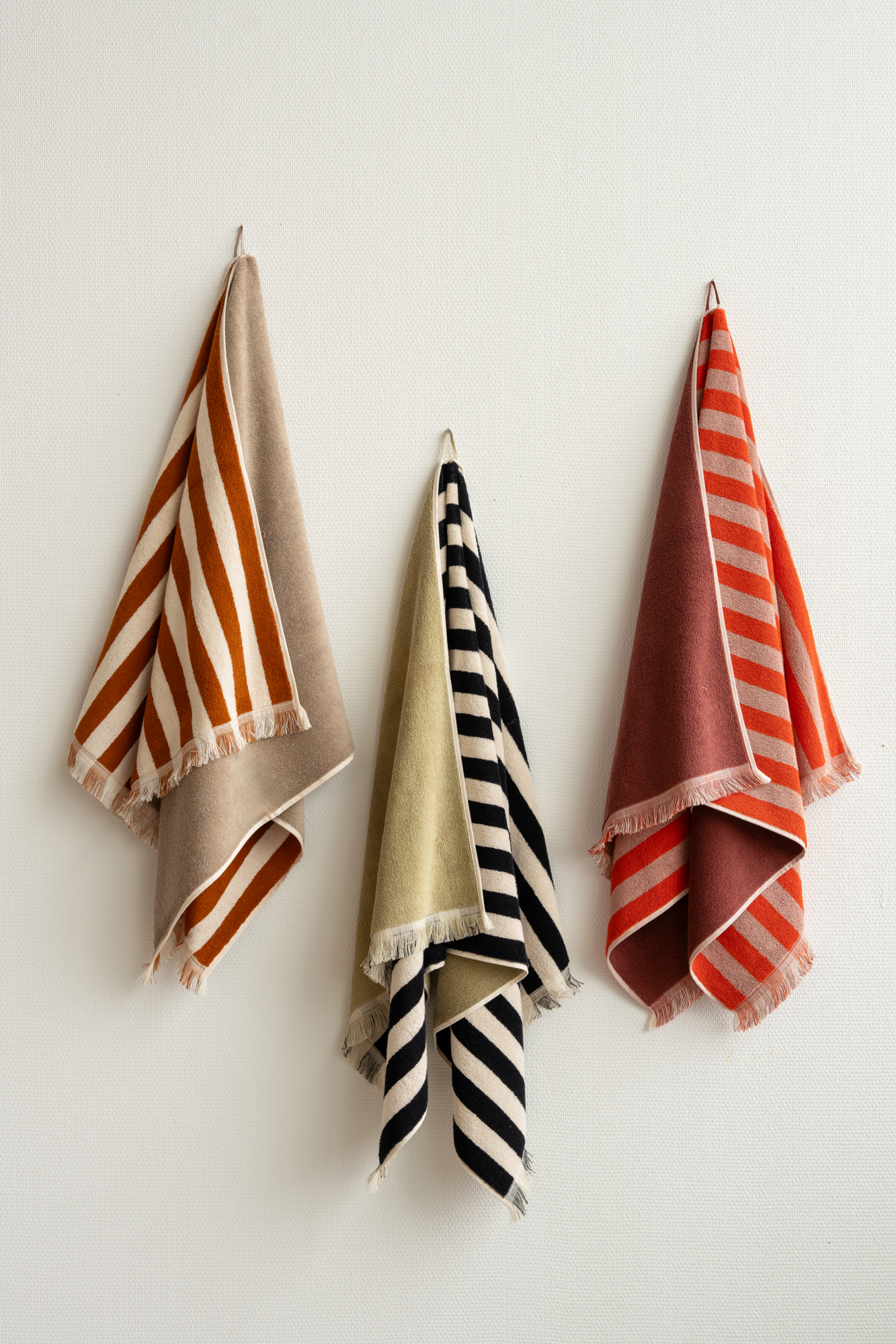 Handdoek Vienna blush/red/pink 70x140 cm - set van 6