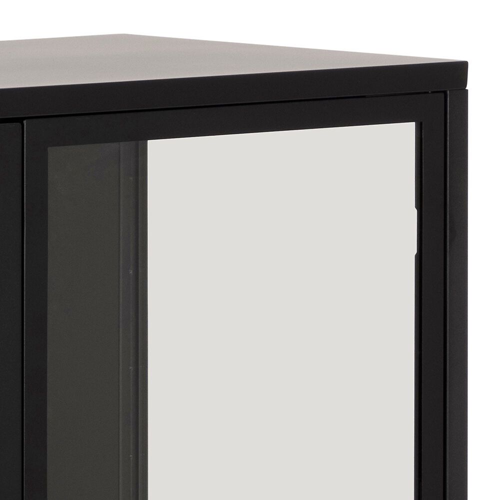 JAXTON Vitrine - Schwarz / B: 80.0 cm x T: 40.0 cm x H: 98.7 cm
