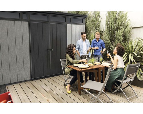 Keter Artisan 11x7 tuinhuis inclusief vloer 342 x 218 cm houtlook