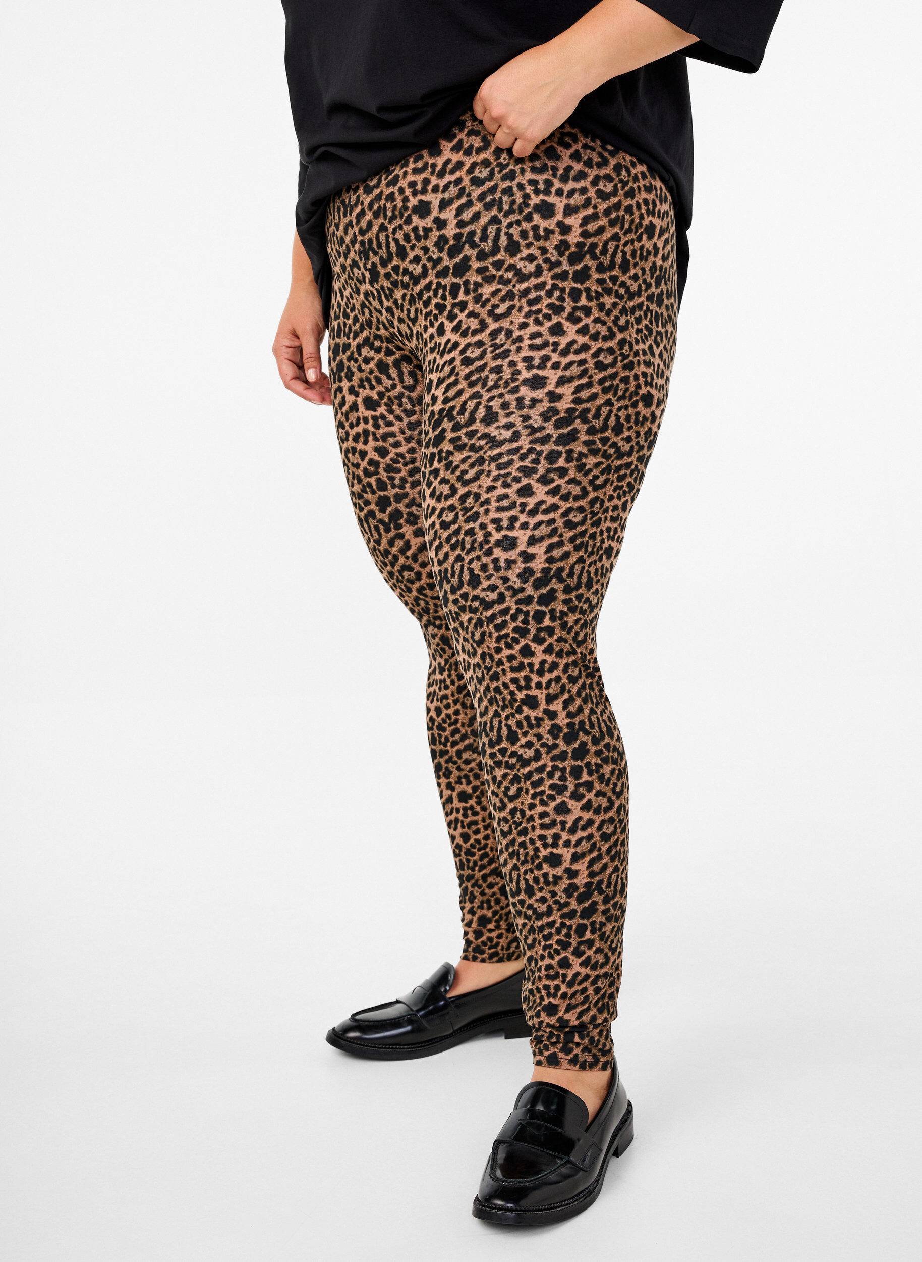 Viskose leggings med leo print