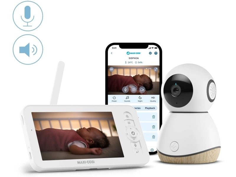 MAXI-COSI Babyphone See Pro Weiss Babyphone mit Tipps zur Beruhigung des Babys