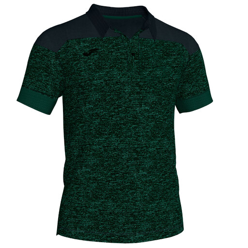 Camisa polo de manga curta Joma Winner II verde e preta