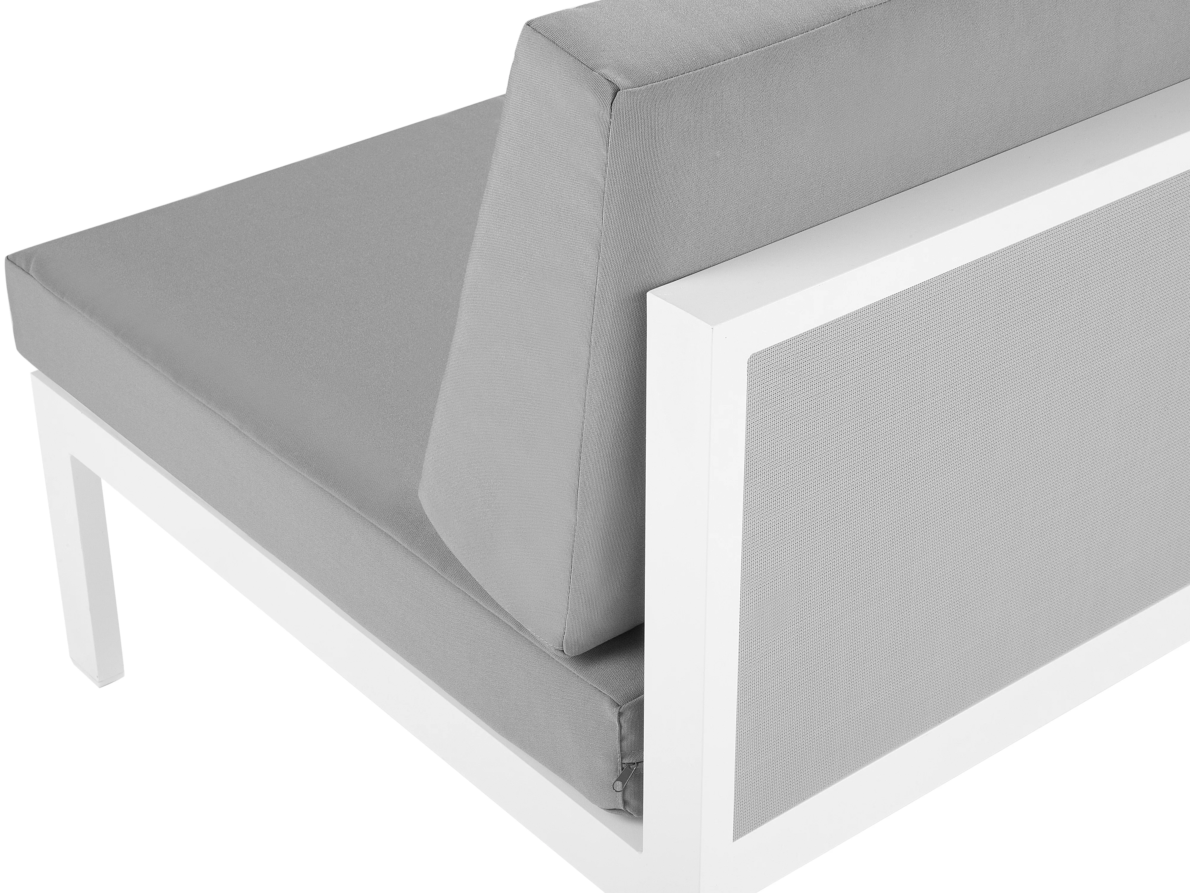 Tuin hoekloungeset met tafel 6-zits CASTELLA linkszijdig Metaal Grijs