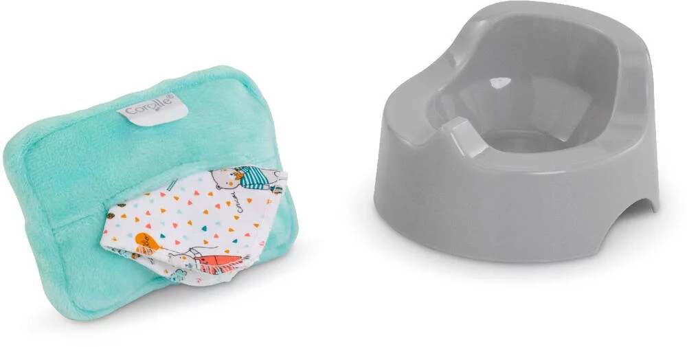 BB30 -36 POT ET LINGETTE - 2 ACCESSOIRES - POUR POUPON 30 ET 36CM - COROLLE ACCESSOIRES