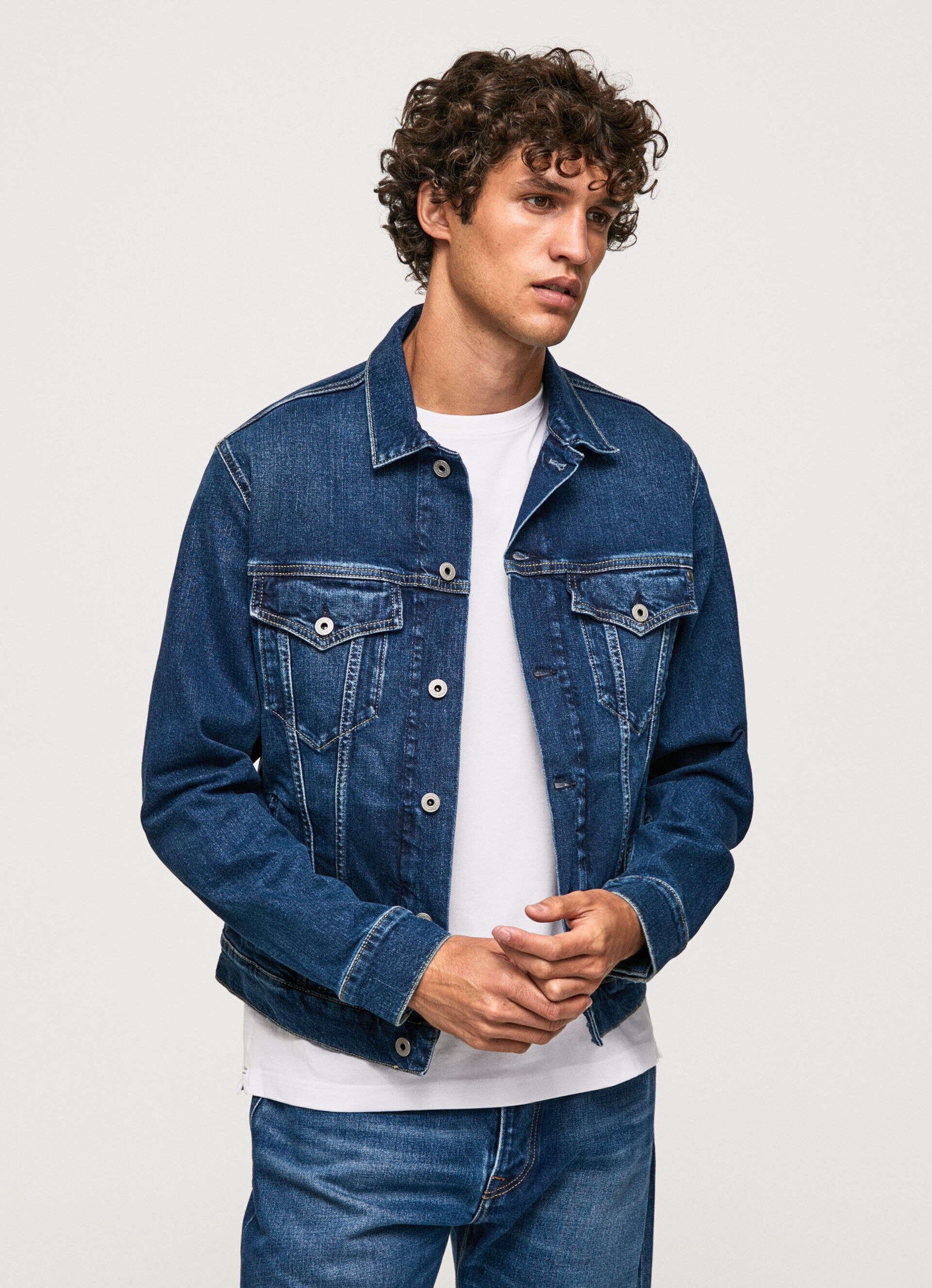 JAQUETA JEANS DE CORTE REGULAR - jeans