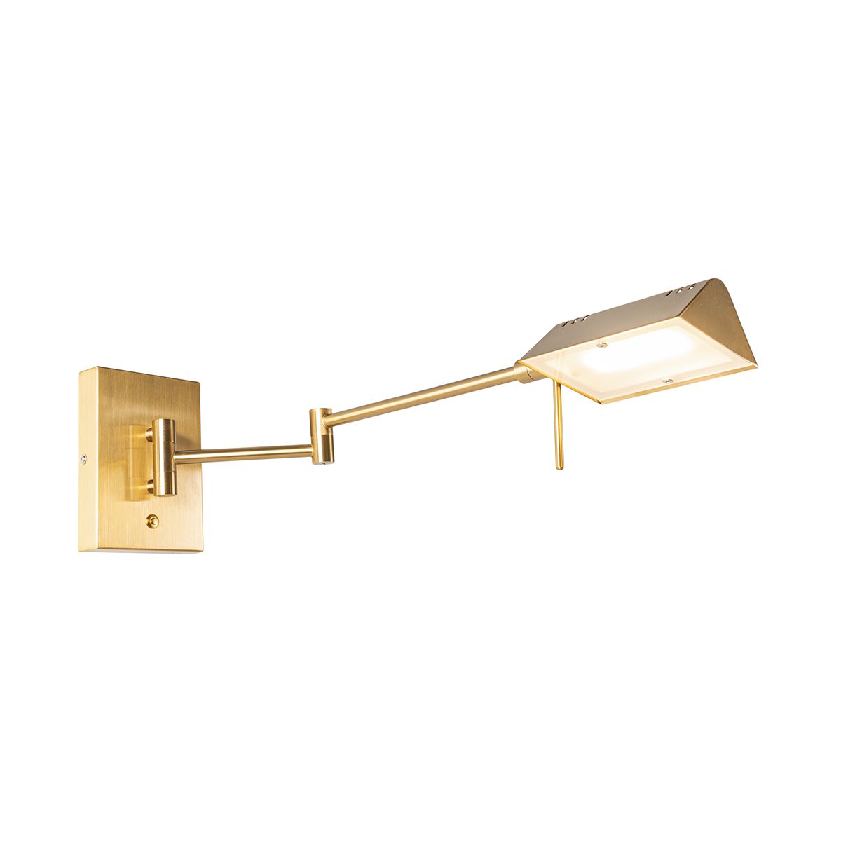 Design wandlamp messing incl. LED dimbaar - Notia