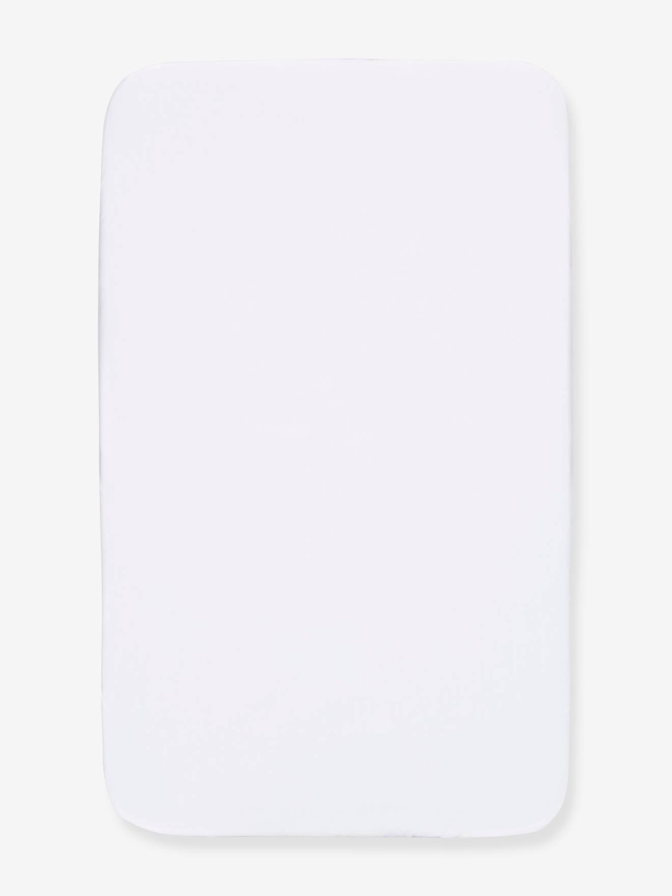 Protetor de colchão Chicco Next2Me tamanho médio, branco liso, para berço conversível.
