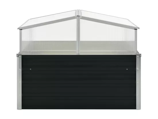 Serre Anthracite 100x100x77 cm Acier galvanisé
