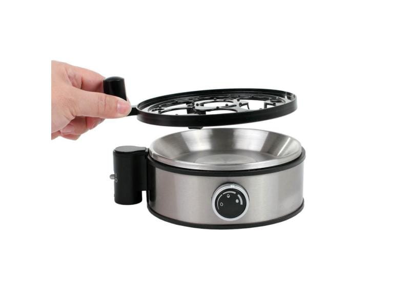 Rommelsbacher Eierkocher 20.ER 400 7, Schwarz/Silber Eierkocher mit Platz für 7 Eier