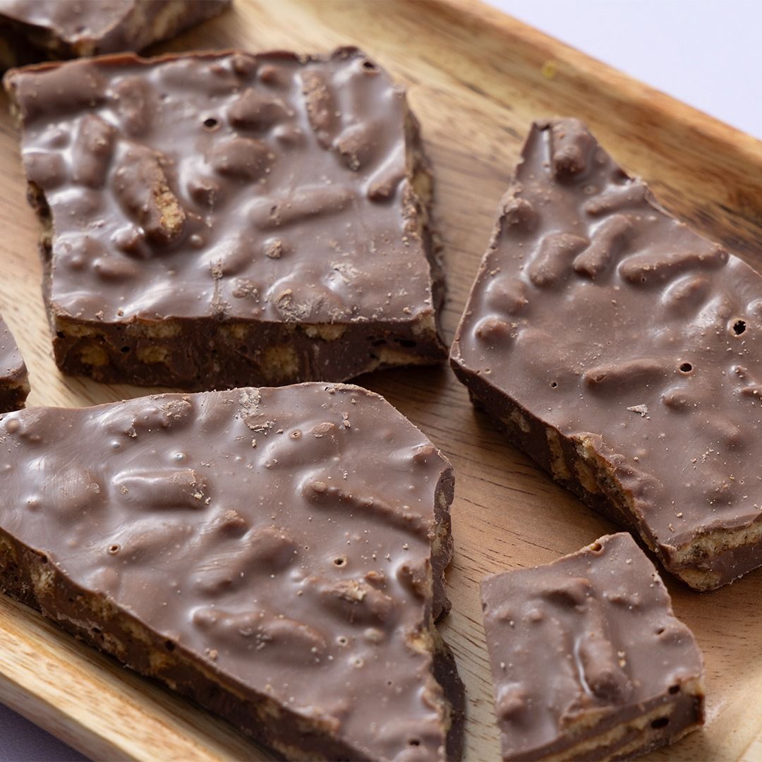 Chocolade stroopwafel breekplaat melk brokken