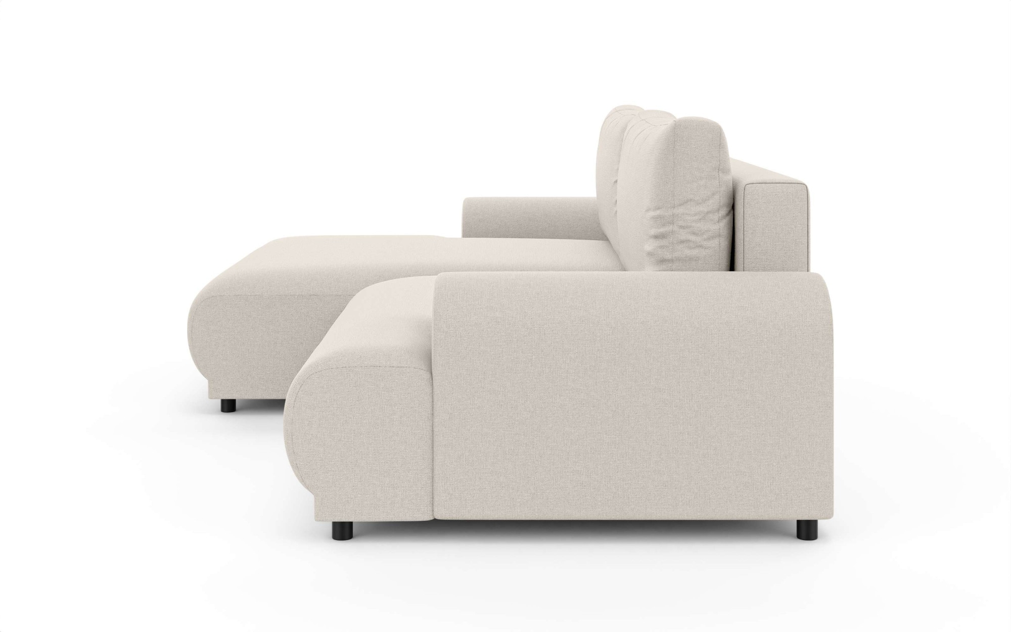 Home affaire Ecksofa »Marsby, mit Bettfunktion und Bettkasten, Masse: B/H/T 242/65/145 cm« L-Form mit Wellenunterfederung, Recamiere links oder rechts bestellbar