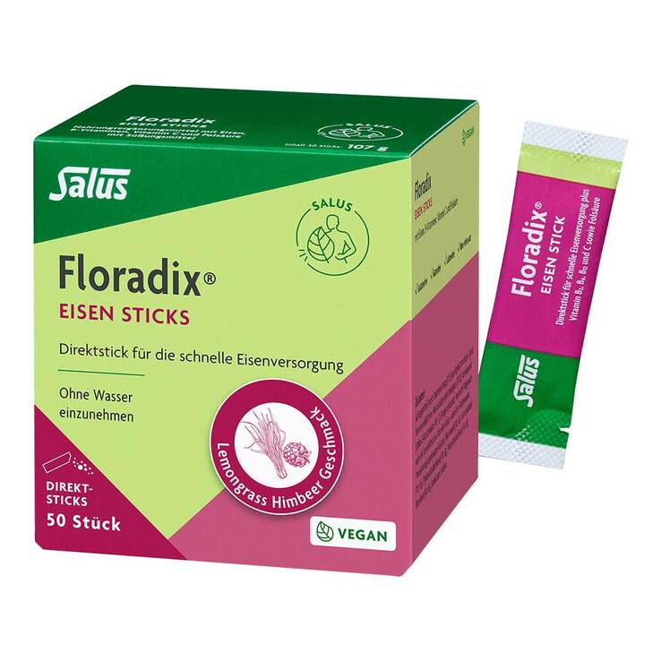 Floradix Eisen Sticks Pulver Salus, 50 St
