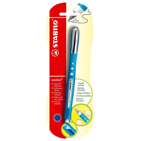 Tintenroller - STABILO worker+ colorful - medium - Einzelstift - blau