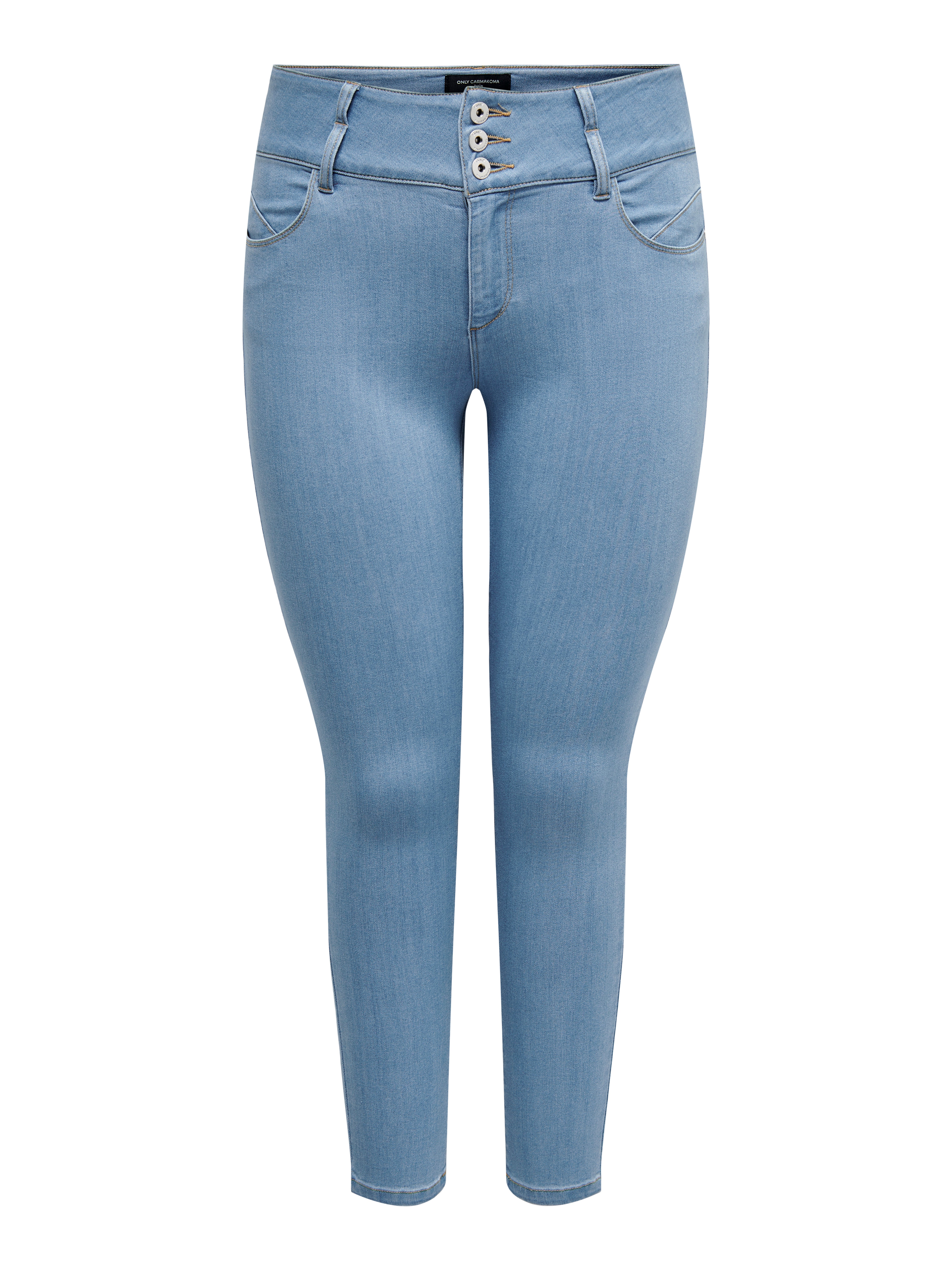CARANNA Hohe Taille Skinny Fit Jeans Light Blue Denim