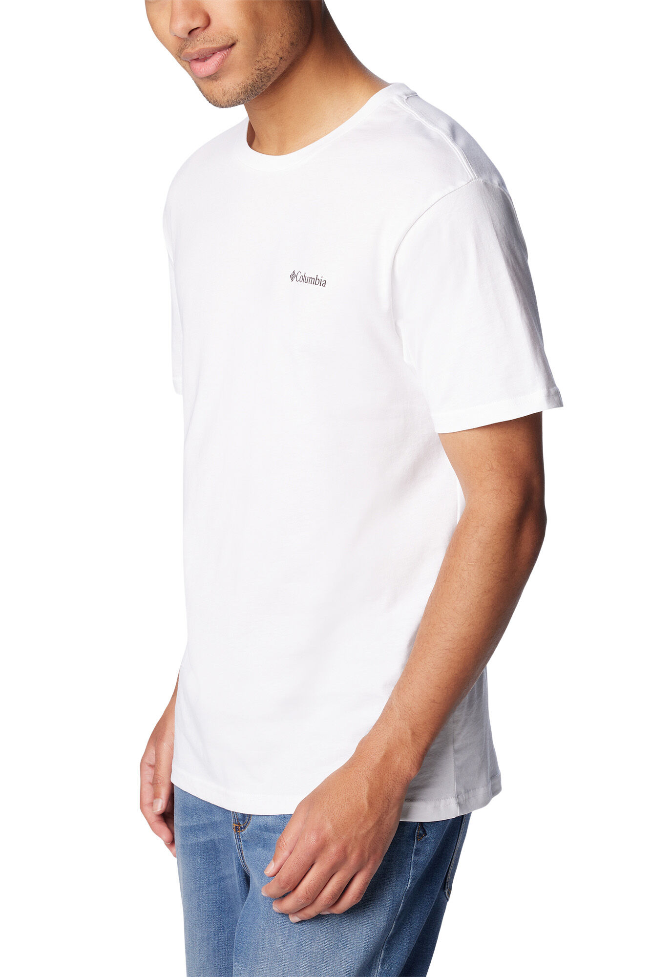 Camiseta masculina de manga curta Columbia com logo básico CSC™ - Marfim