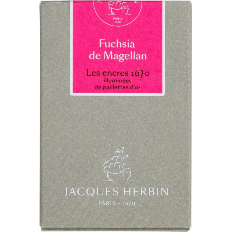 Encre 1670 à paillettes dorées 50ml - Fuchsia de Magellan
