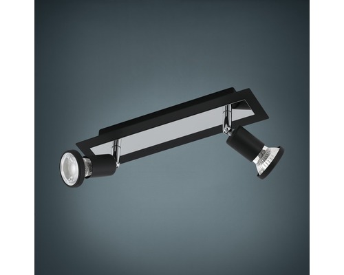 LED plafondspot 5W 400 lm 3000 K 38° L 30 cm zwart/chroom