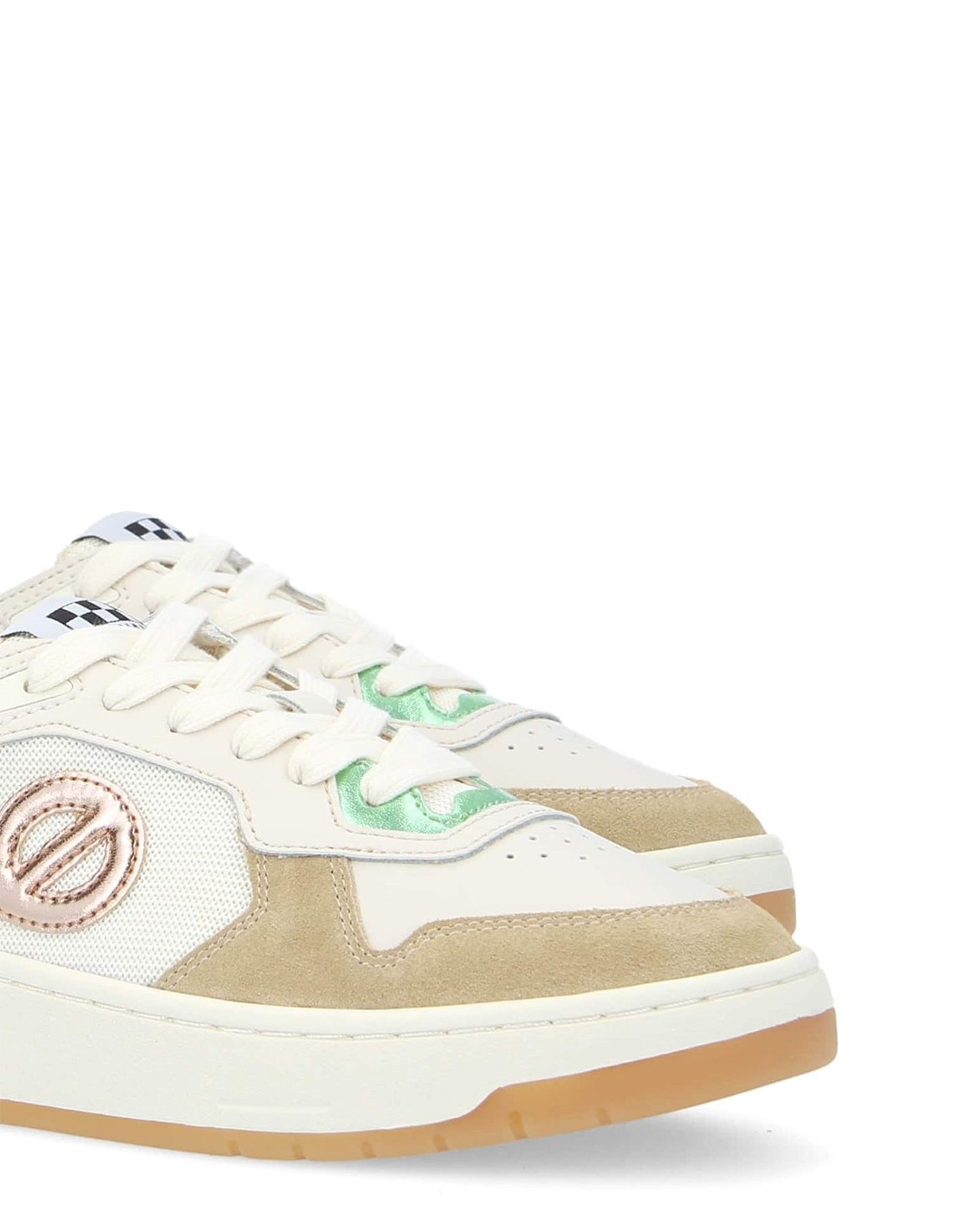 no name Baskets de ville Femme Kelly Sneaker W Beige/Vert