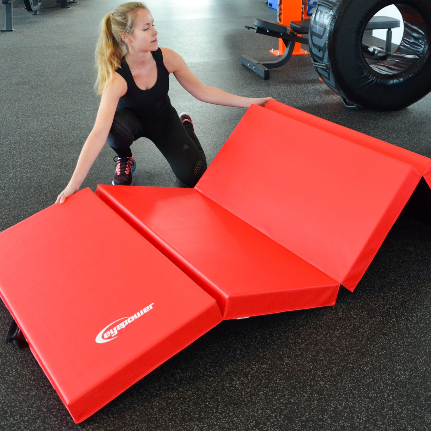 8cm dicke Weichbodenmatte 200x100cm - Faltbare Turnmatte