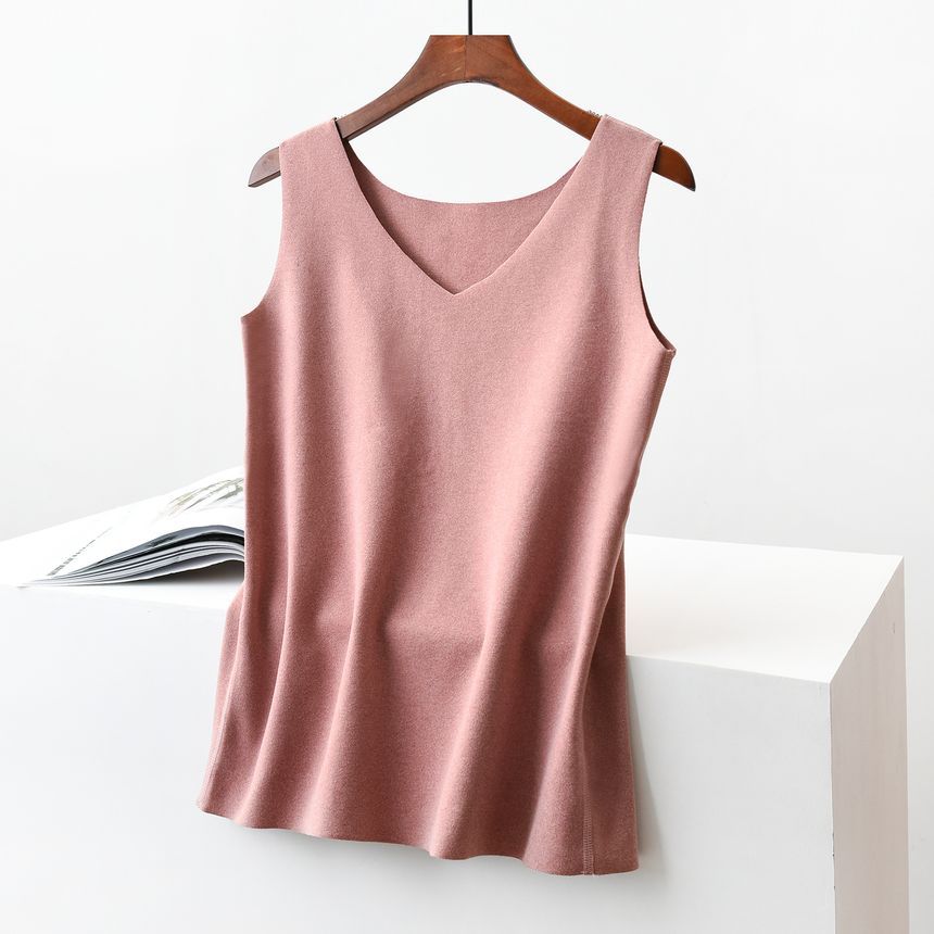 Featherbright - V-hals effen thermisch tanktopje