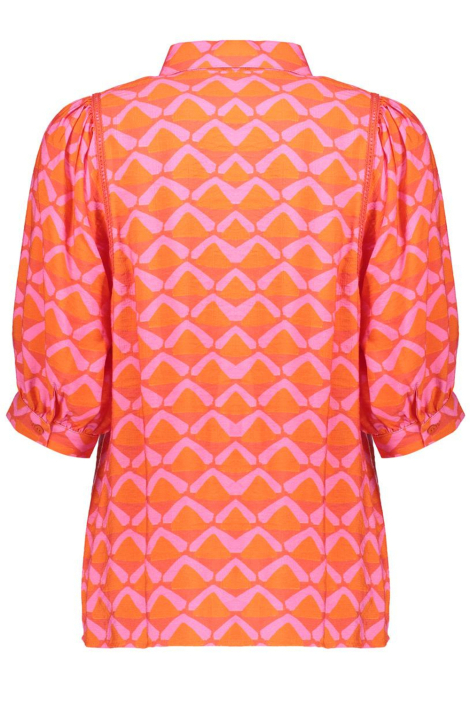 Geisha oranje dames blouse