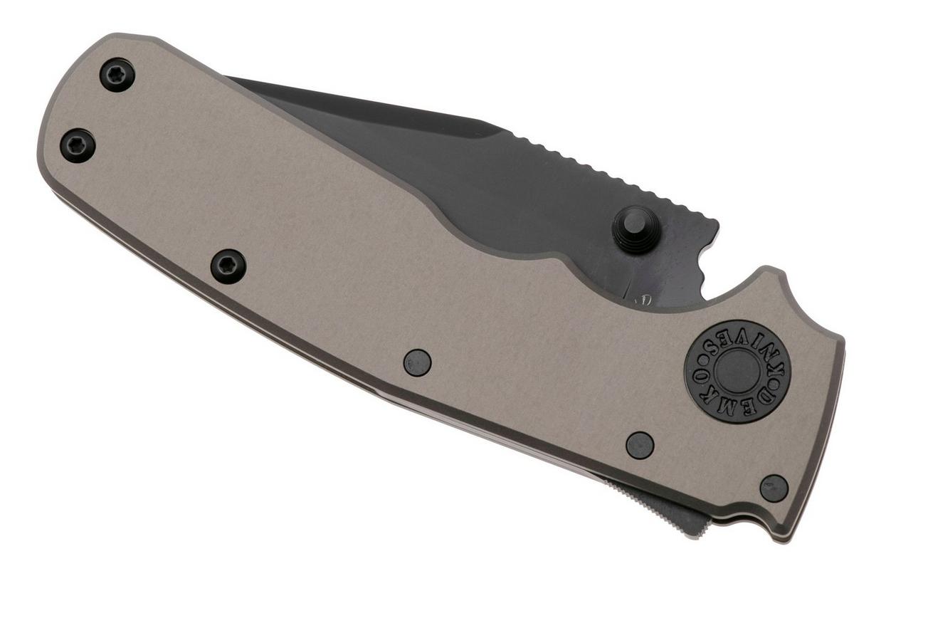 Demko Knives Shark-Cub Shark-Lock Clip Point SC-20CV-ALUM-AG-CP Artillery Grey Anodized Aluminium, zakmes