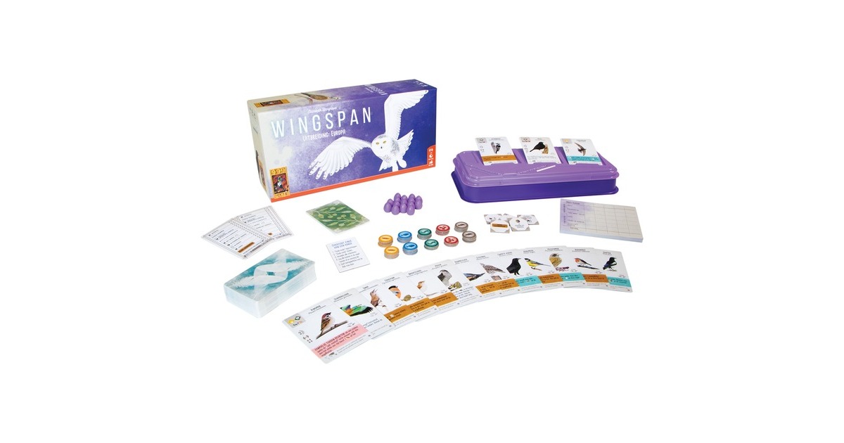999 GamesWingspan: Europa Bordspel  (Nederlands, Uitbreiding, 1 - 5 spelers, 40 - 70 minuten, Vanaf 10 jaar)