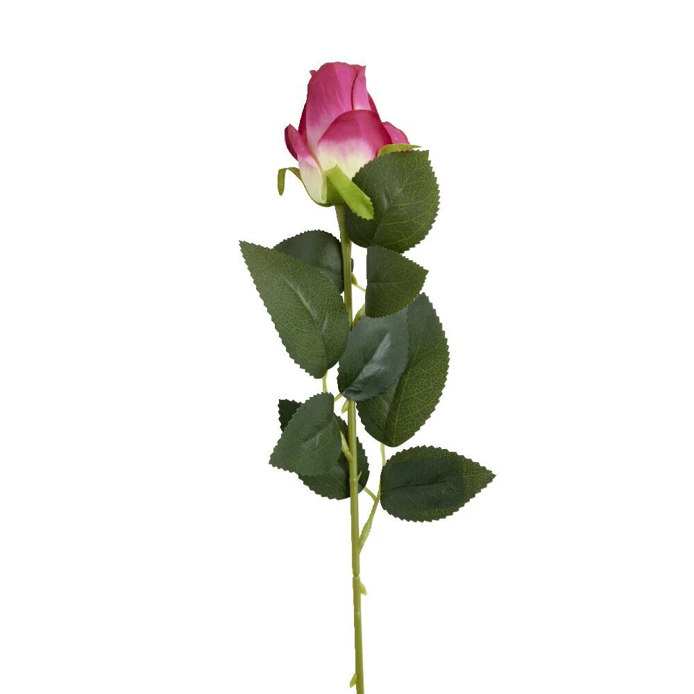 Fleur artificielle rose bouton H63cm - 3 modèles