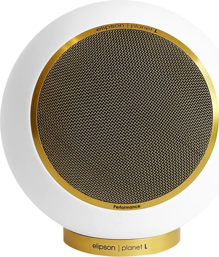 Elipson Planet L Performance 2.0 Blanc mat Gold (la paire) Enceintes bibliothèque