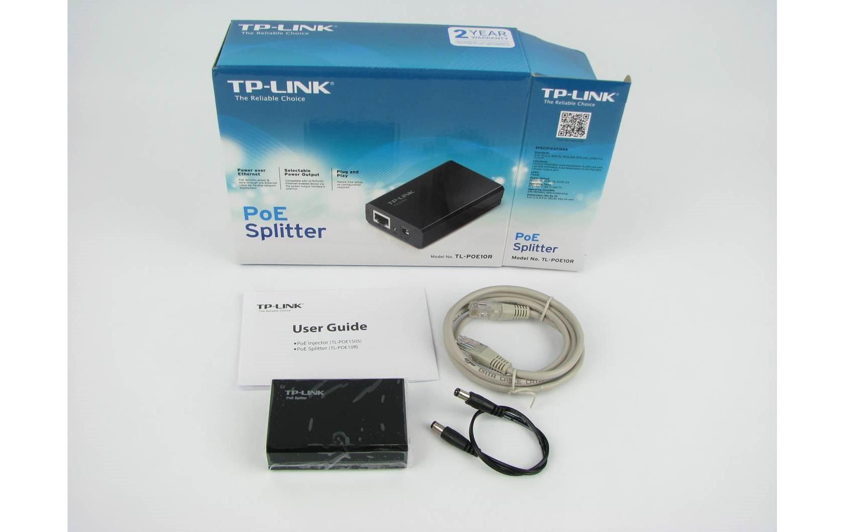 PoE Splitter TL-POE10RPower Over Ethernet für Geräte mit 5 V, 9 V und 12 V