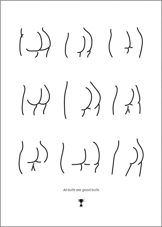 Poster & Frame Kongstad Studio - Butts Flerfarvet