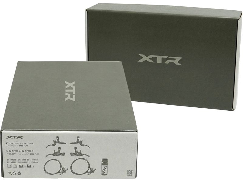 Shimano Scheibenbremsen-Set XTR BR-M9200 mit BL-M9200 Upgra Upgrade Kit Scheibenbremsen-Set Vorne und Hinten