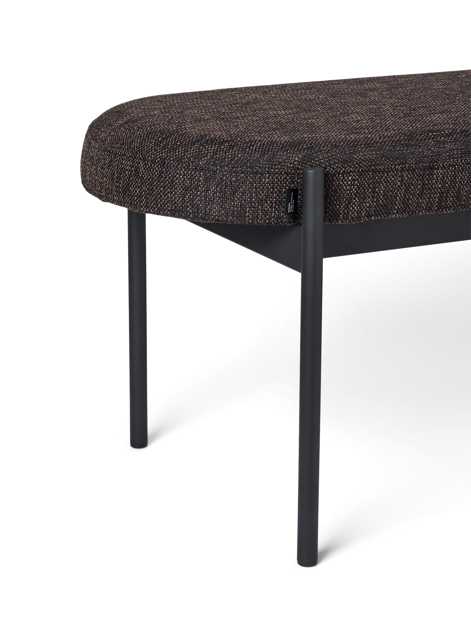 KLINT bænk | Akryl/polyester/stål. 110 x 44 x H45 cm. | Black | Hübsch
