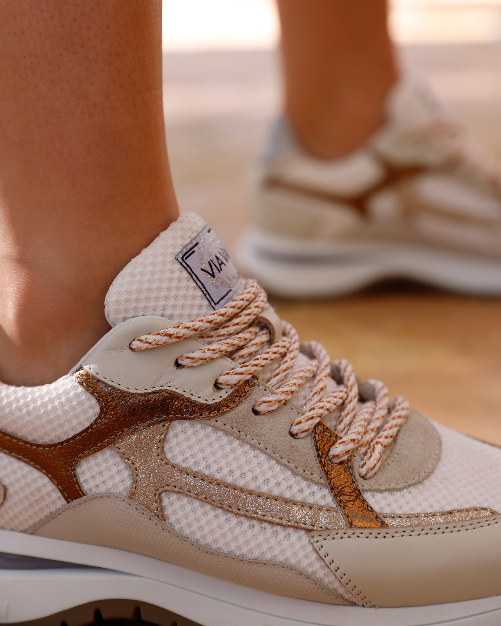 VIA VAI beige dames sneakers Usher Rosie
