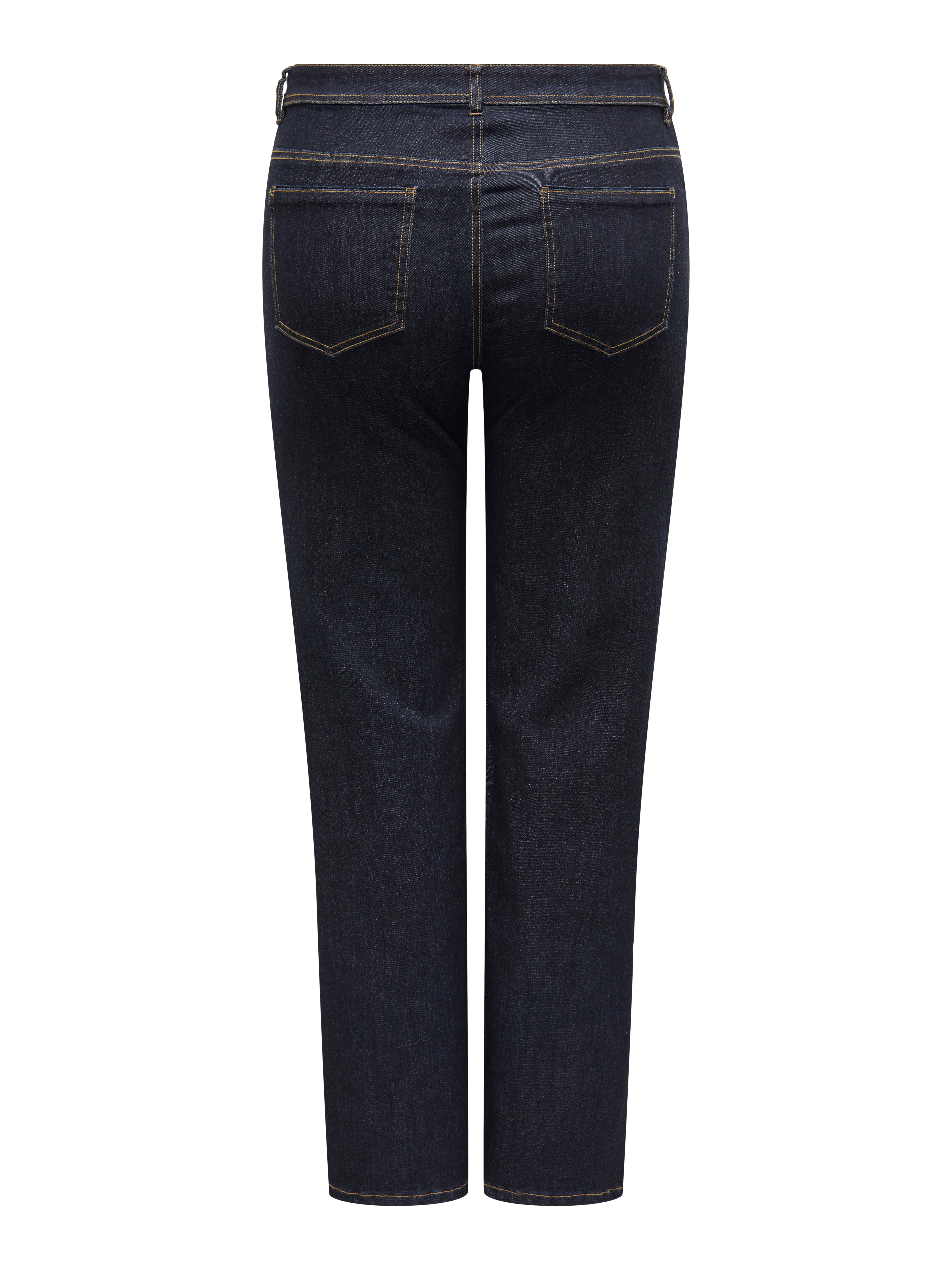 CARALICIA Mittlere Taille Gerade geschnitten Jeans Dark Blue Denim