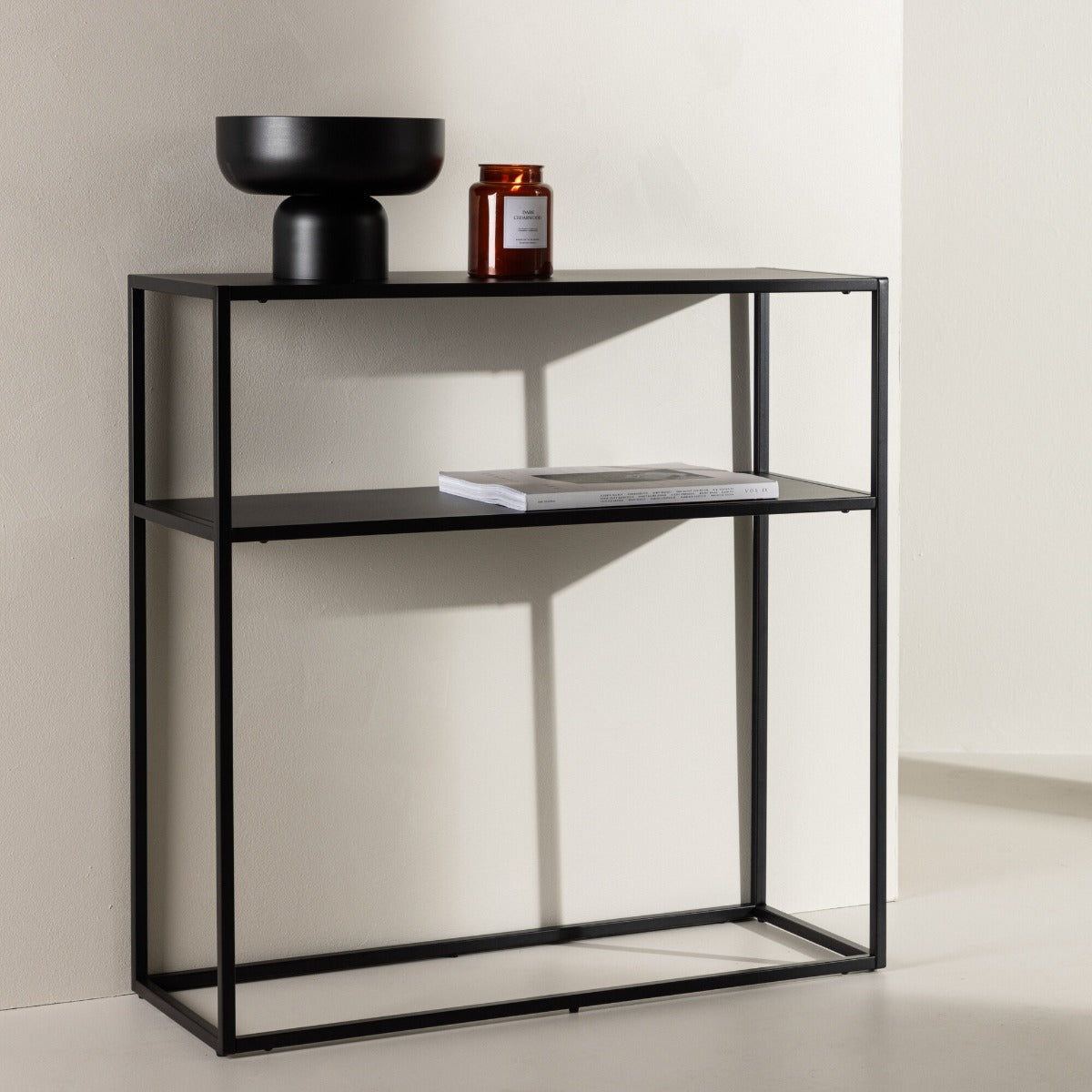 FjÃ´rd - Sidetable Zwart 30cm - Metaal - Georgetown