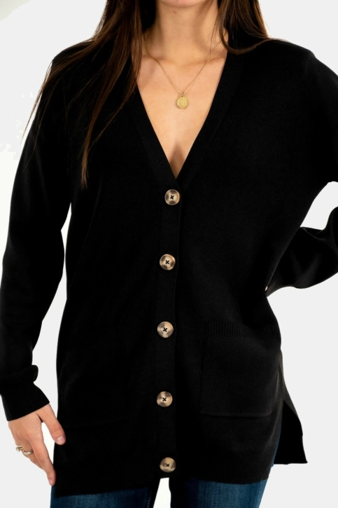 gilets cardigans ichi matise 194008 black
