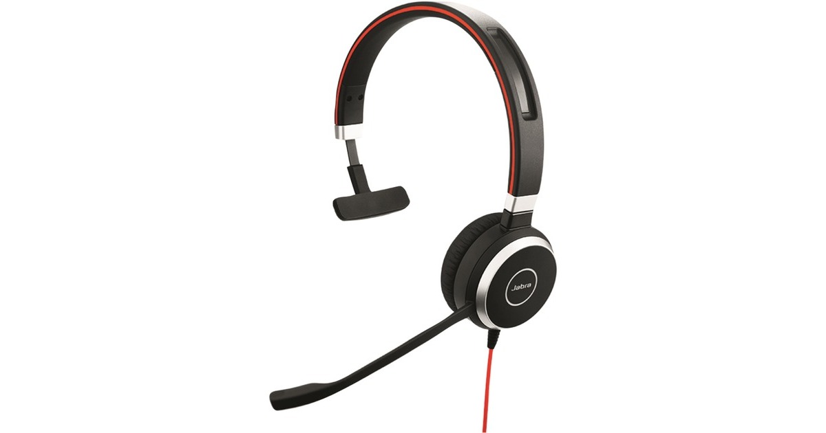 JabraEvolve 65 MS Mono over-ear headset  (Zwart, Inclusief Laadstation)