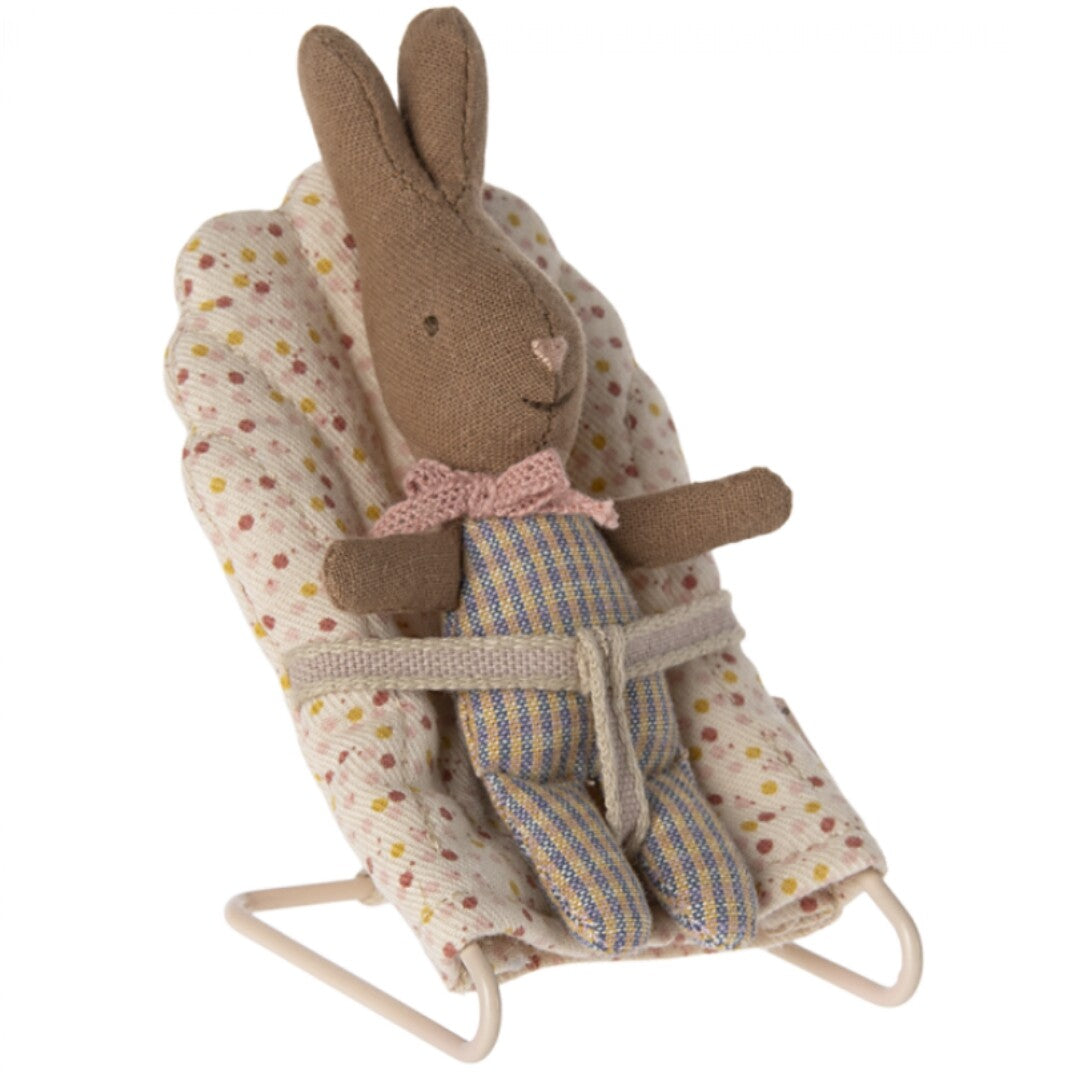 Maileg knuffelkonijn - my - rose blue check - 11 cm