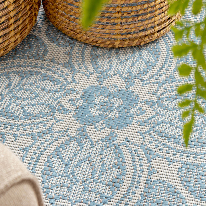 Rond Buitenkleed - Summer Oriental Lichtblauw