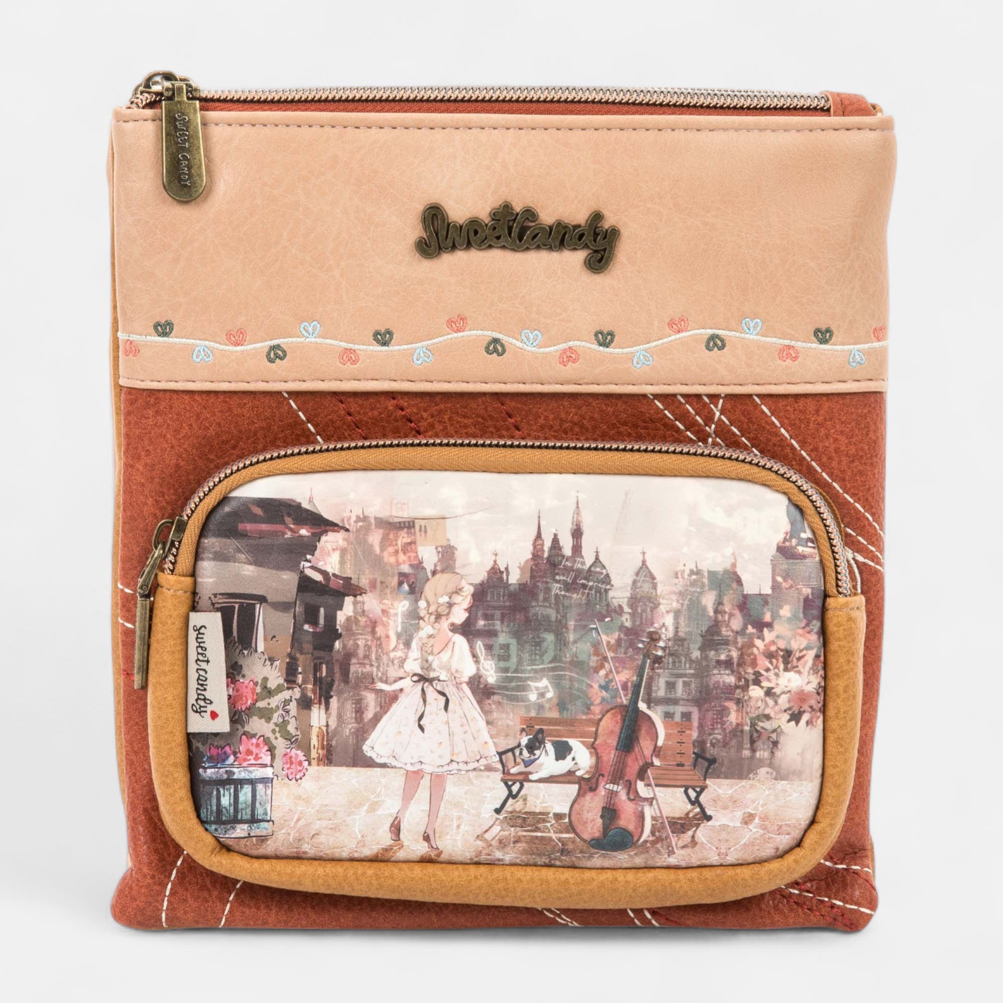 Sac bandoulière camel