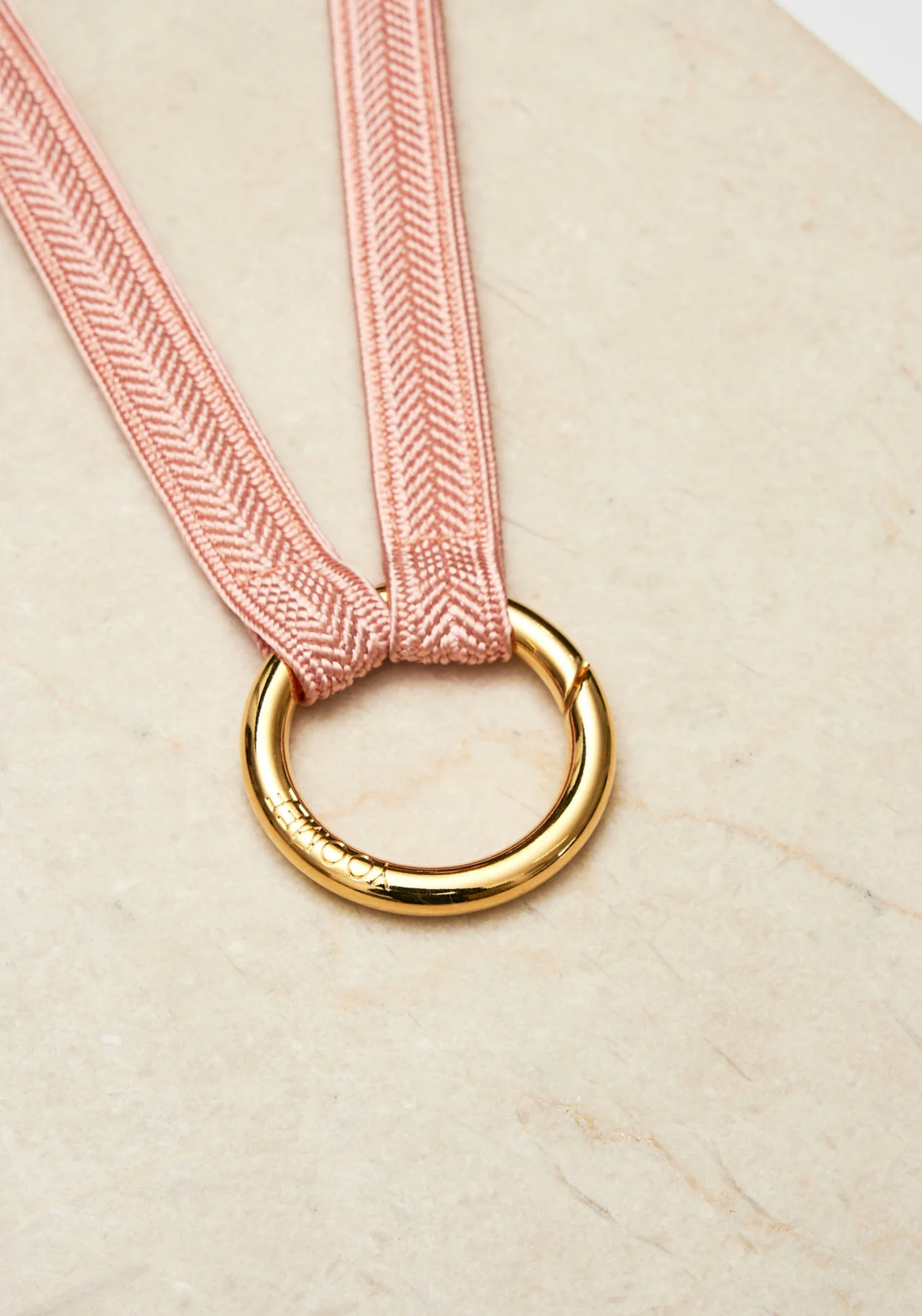 YOOMEE Mini-Schlüsselband Keychain Zahra Salmon Gold