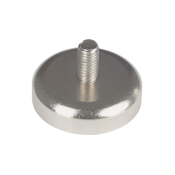Magneet Neodymium schroefdop met bout en zilver 25mm
