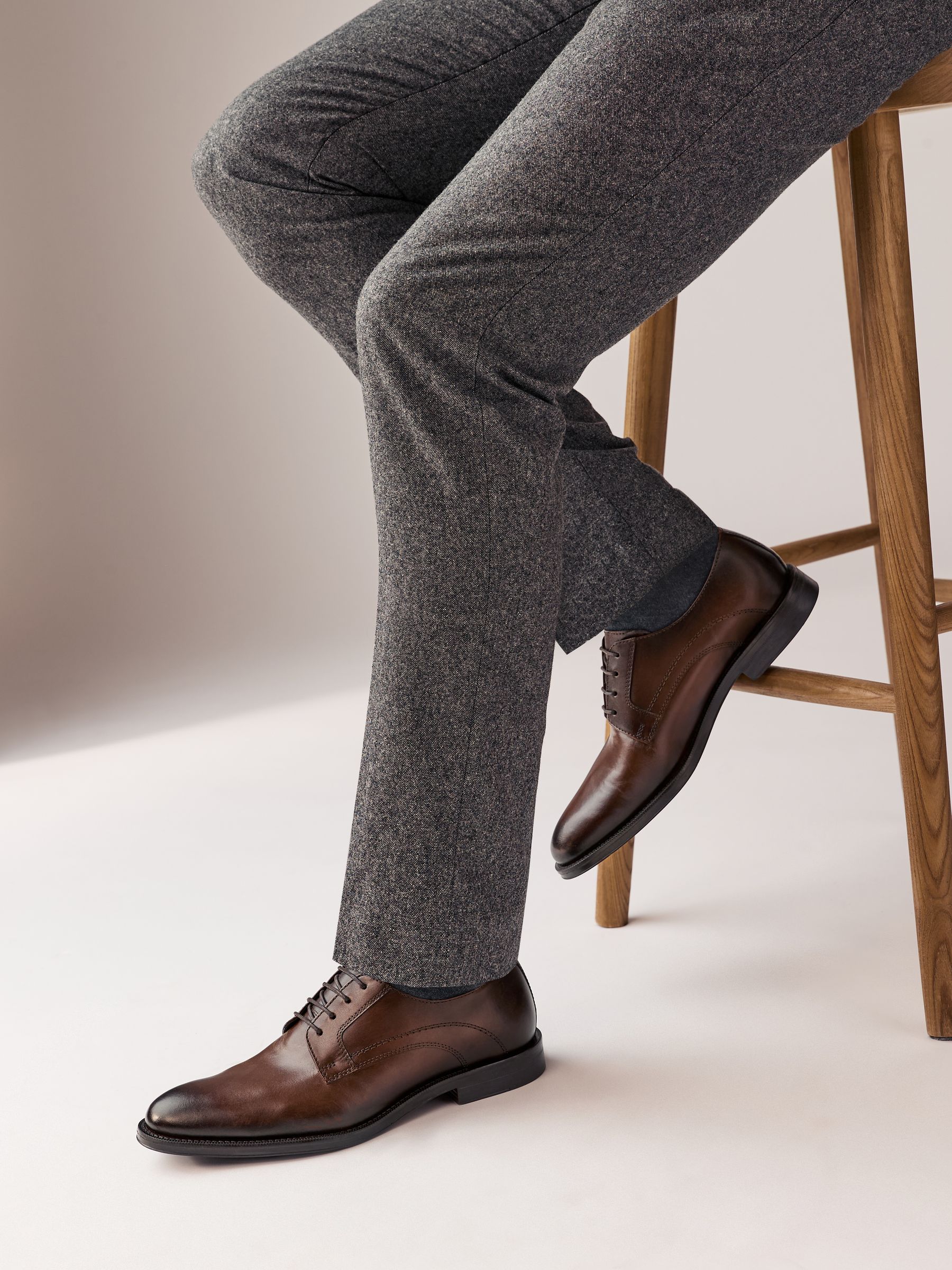 Bruin - Leren Derby schoenen