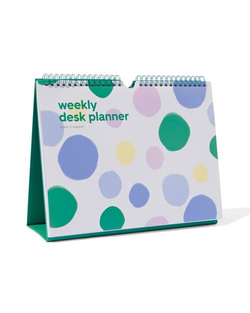 planificateur hebdomadaire de bureau avec spirale et support 21x28