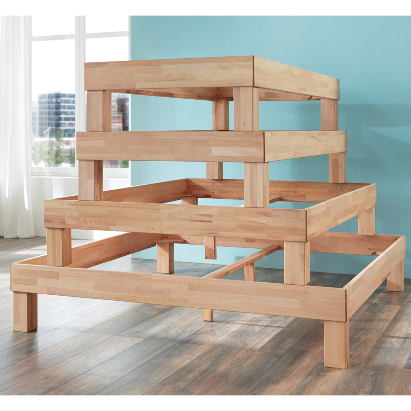 Futonbett MANUELA - Buche massiv geölt - 90x200 cm