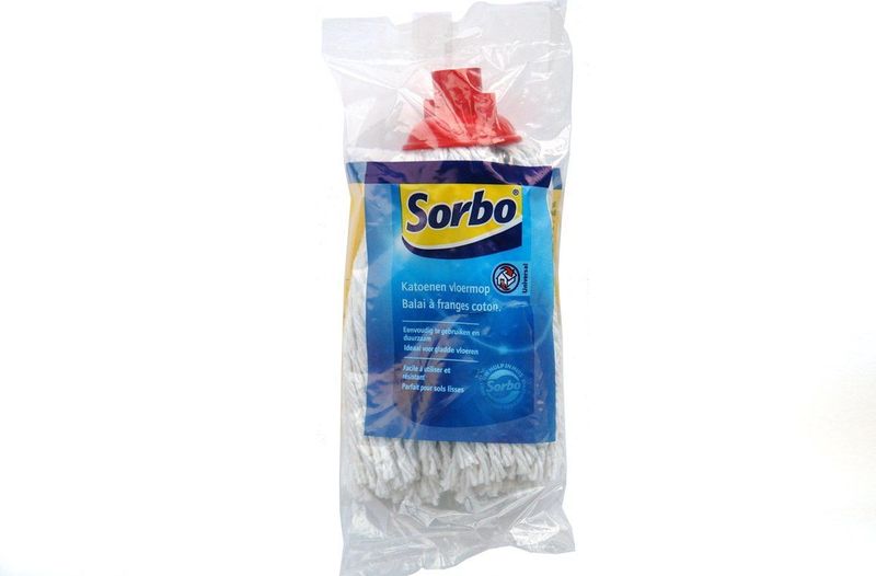Vloermop 125 gram katoen rode sluiting