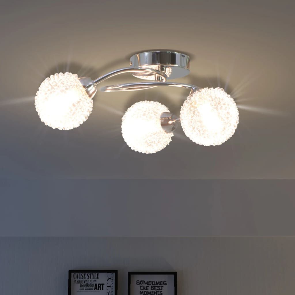 vidaXL Plafondlamp voor 3 G9 LED-lampen, 120 W