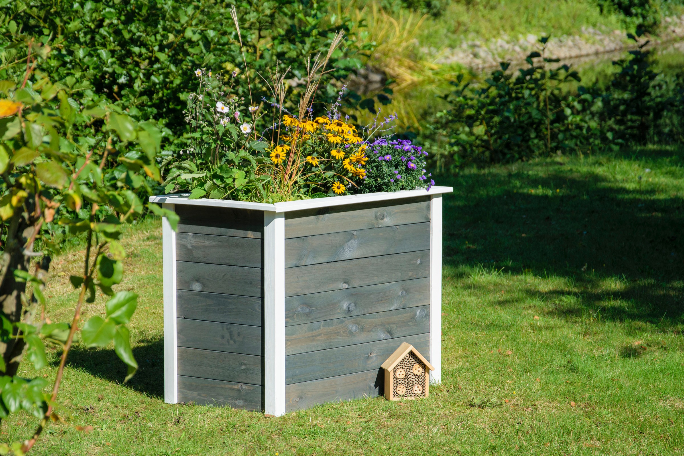 dobar Hochbeet »Two-Tone« Bausatz , aus FSC®-zertifiziertem Kiefernholz, wetterfest grau lasiert